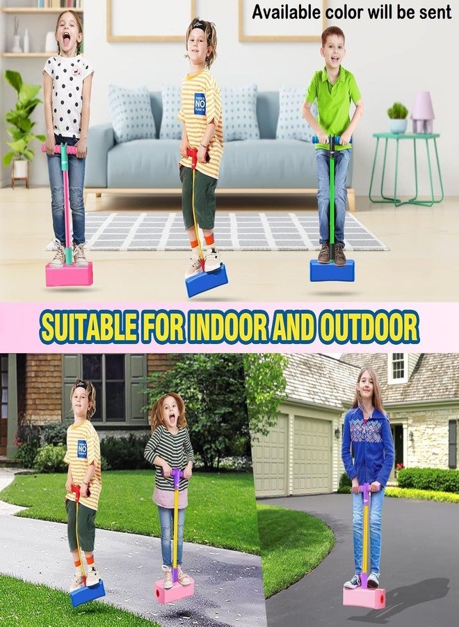 TECH LOGO ELECTRONICS Pogo Jumper for Kids Pogo Stick for Toddlers Cool Toys for Autistic Fun Sports Games for Kids Sports Games Jumping Stick Makes Squeaky Sounds Improves Balance, Bouncing Toy - Image 4